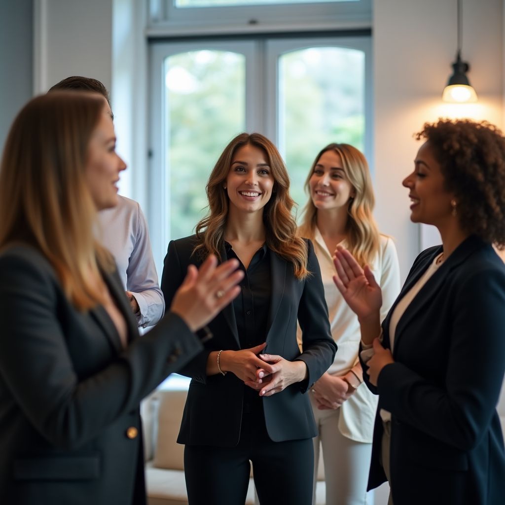 Career success celebration team achievement milestone